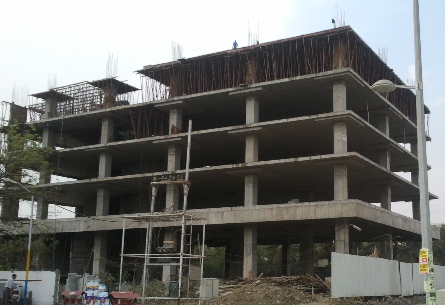 under construction multi story building at talawali chanda indore