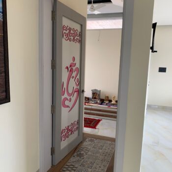 Pooja room interior design view 01 - Shreeji Group