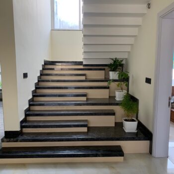 Stairs living room interior design 01 - Shreeji Group